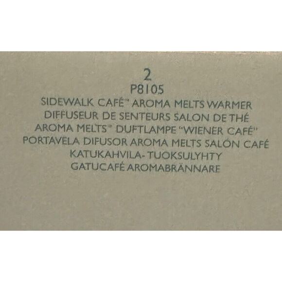 PartyLite P8105 Sidewalk Cafe Aroma Melts Warmer Teapot with Box Christmas Gift - Picture 6 of 6